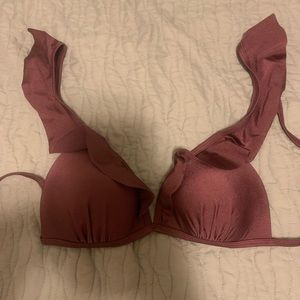 Maroon bathing suit top